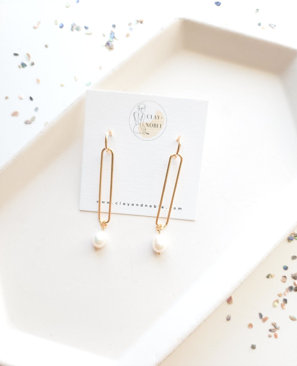 Elegant Statement Freshwater Pearl Dangles