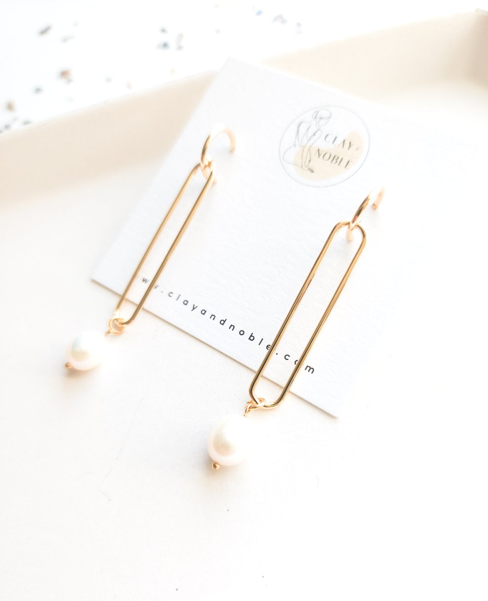 Elegant Statement Freshwater Pearl Dangles