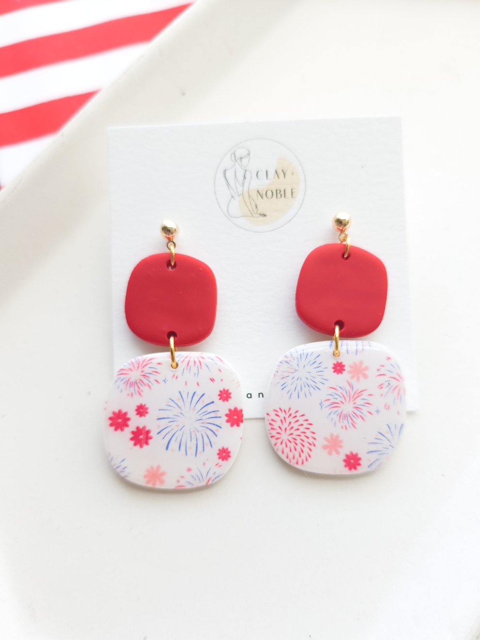 Fourth of July Firework statement dangles