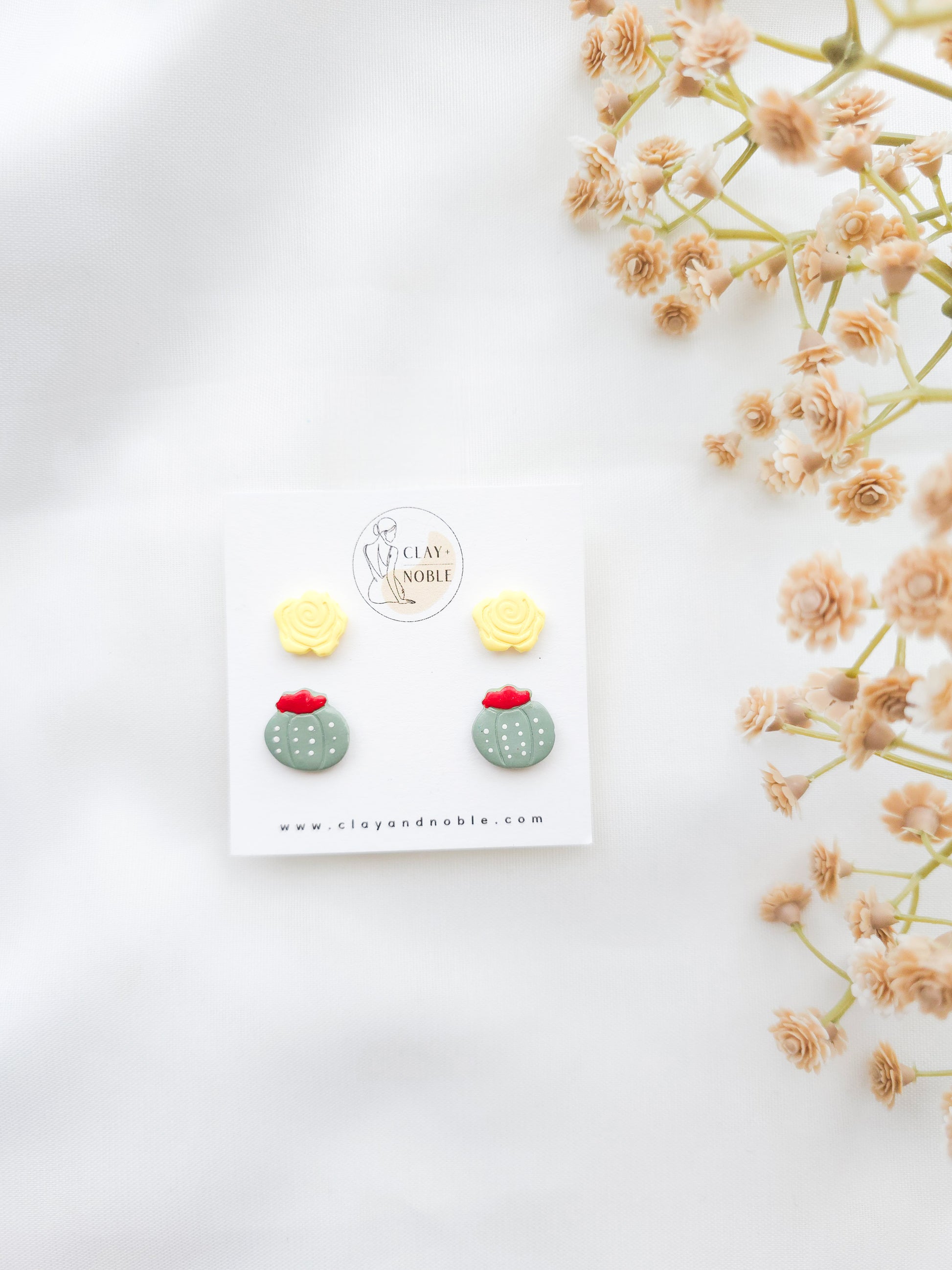 Yellow Rose y Nopalito stud set
