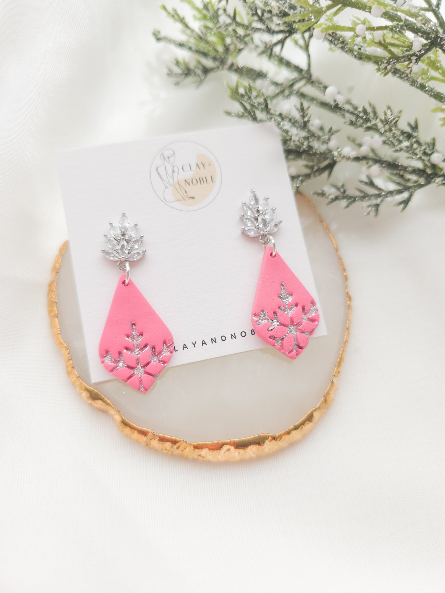 Pink Winter dangle