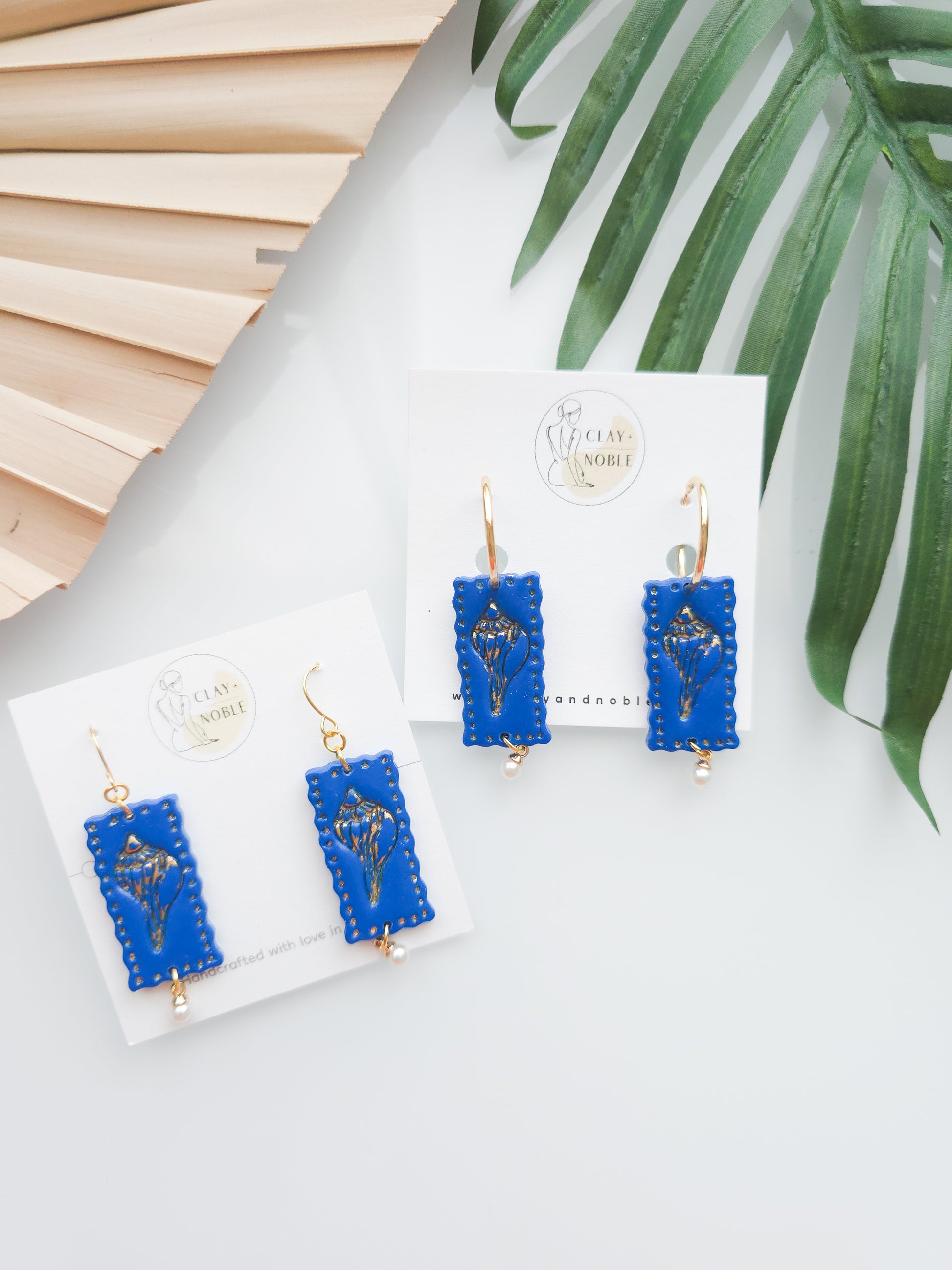 Coastal breeze dangles (in cobalt)