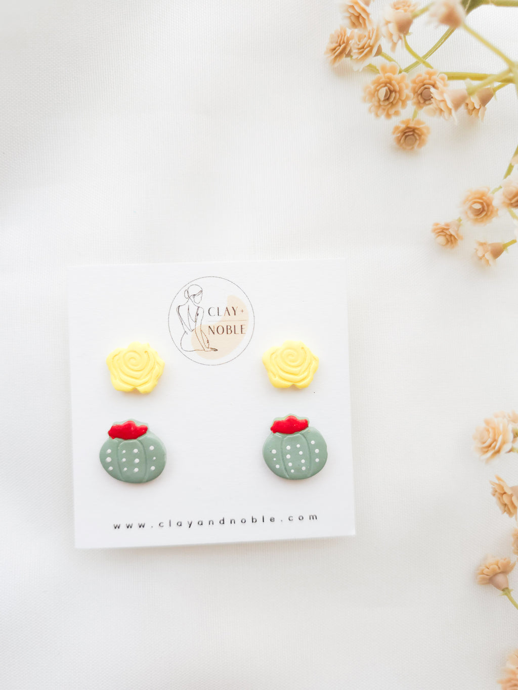 Yellow Rose y Nopalito stud set