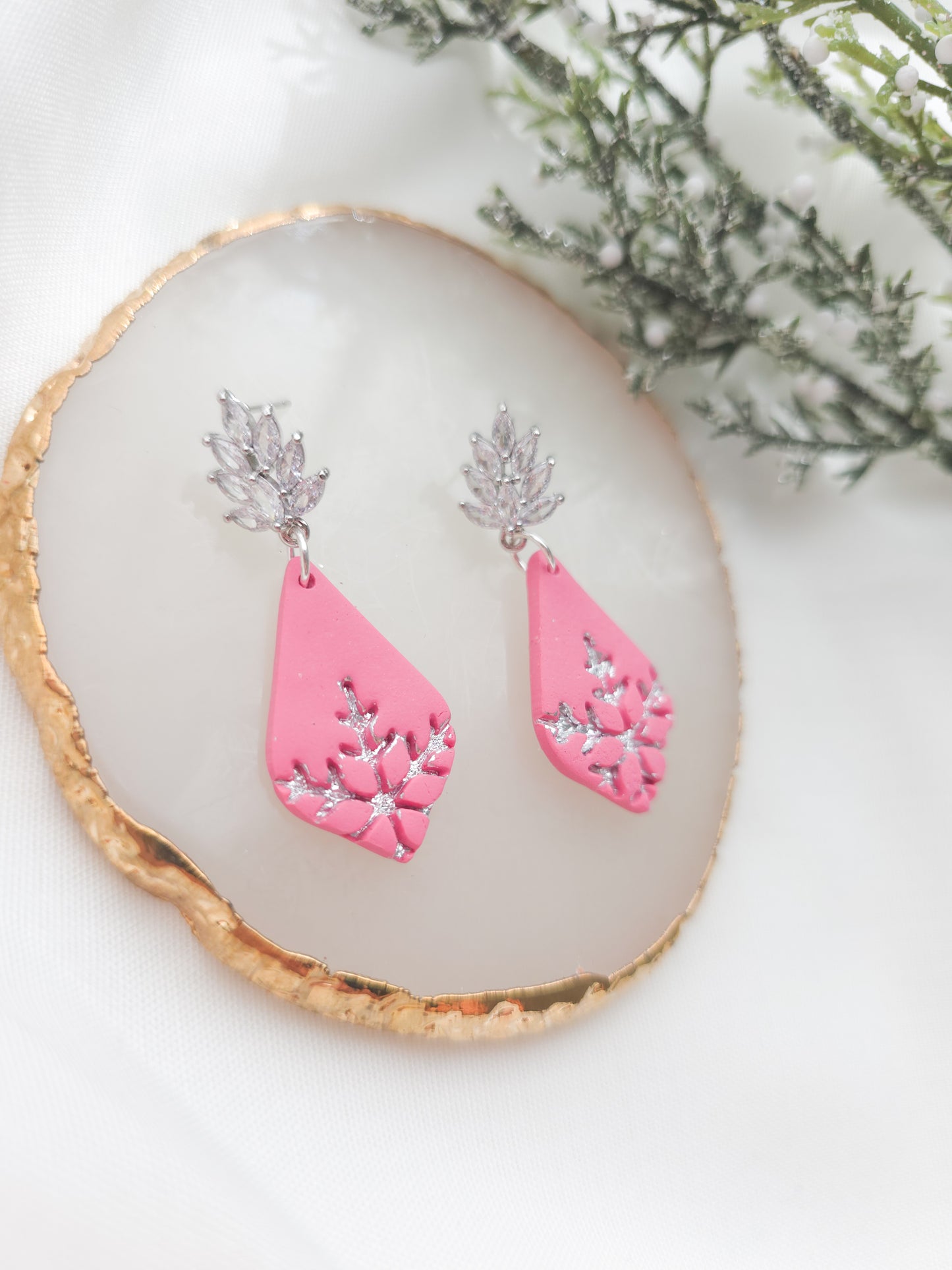 Pink Winter dangle