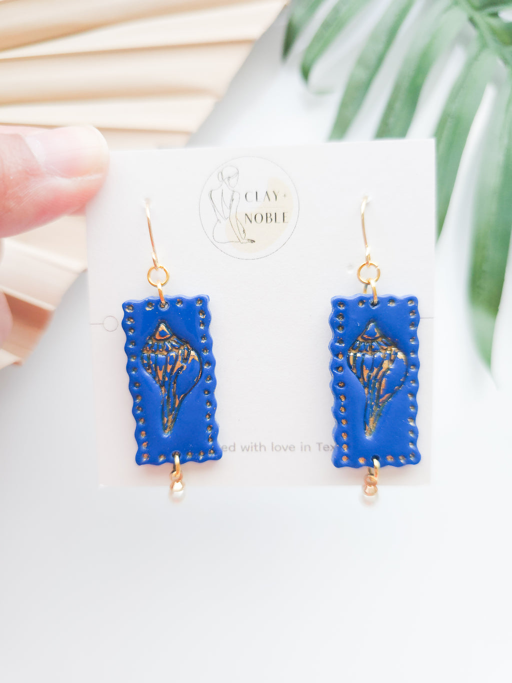 Coastal breeze dangles (in cobalt)