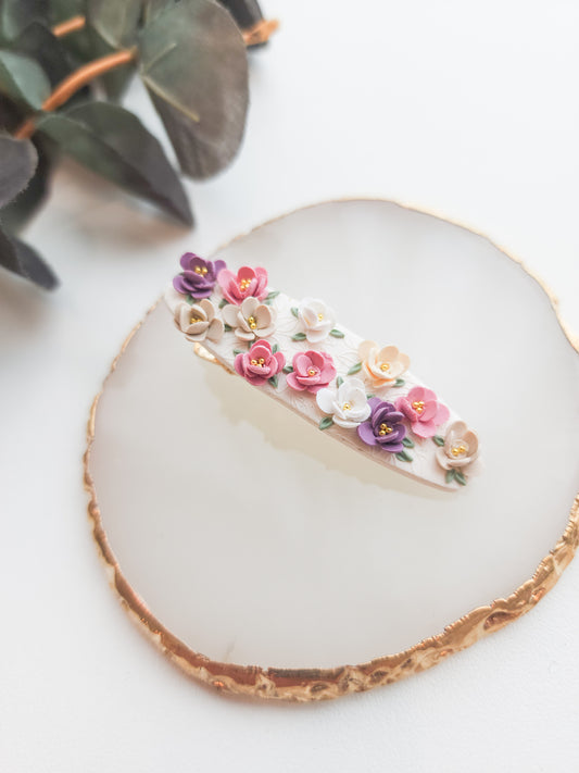 Romantic floral hair clip