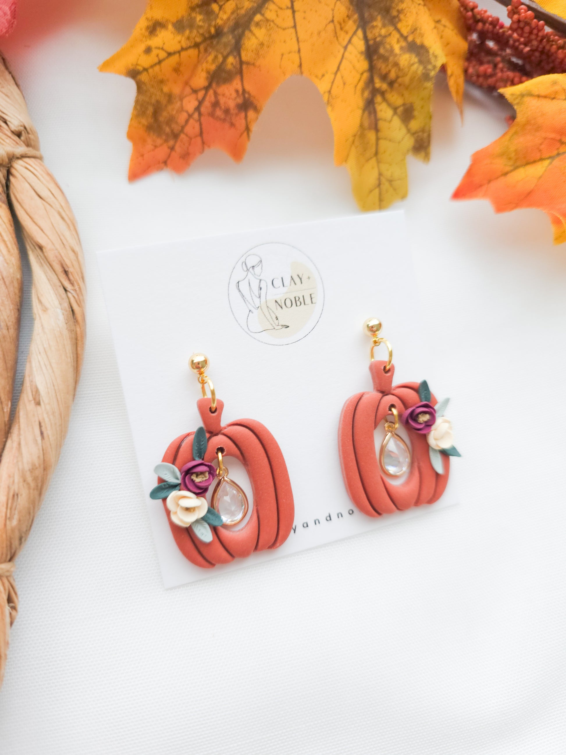 Elegant Pumpkin Harvest Dangles