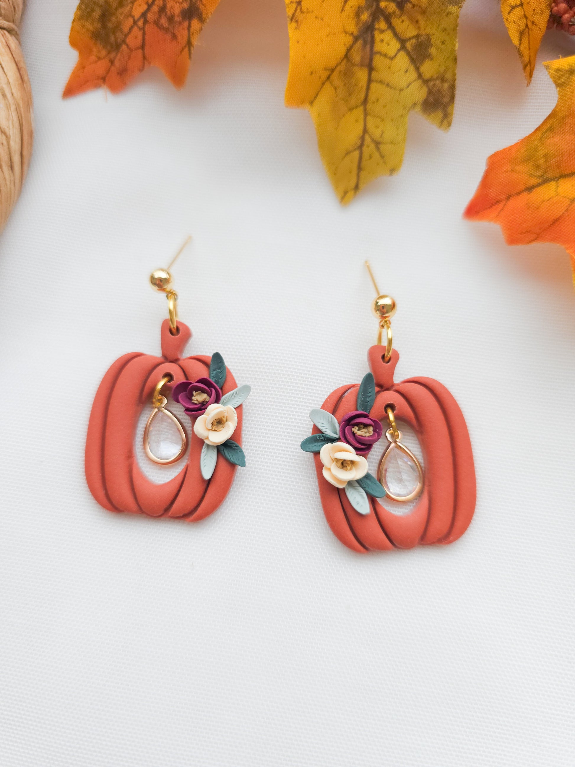 Elegant Pumpkin Harvest Dangles