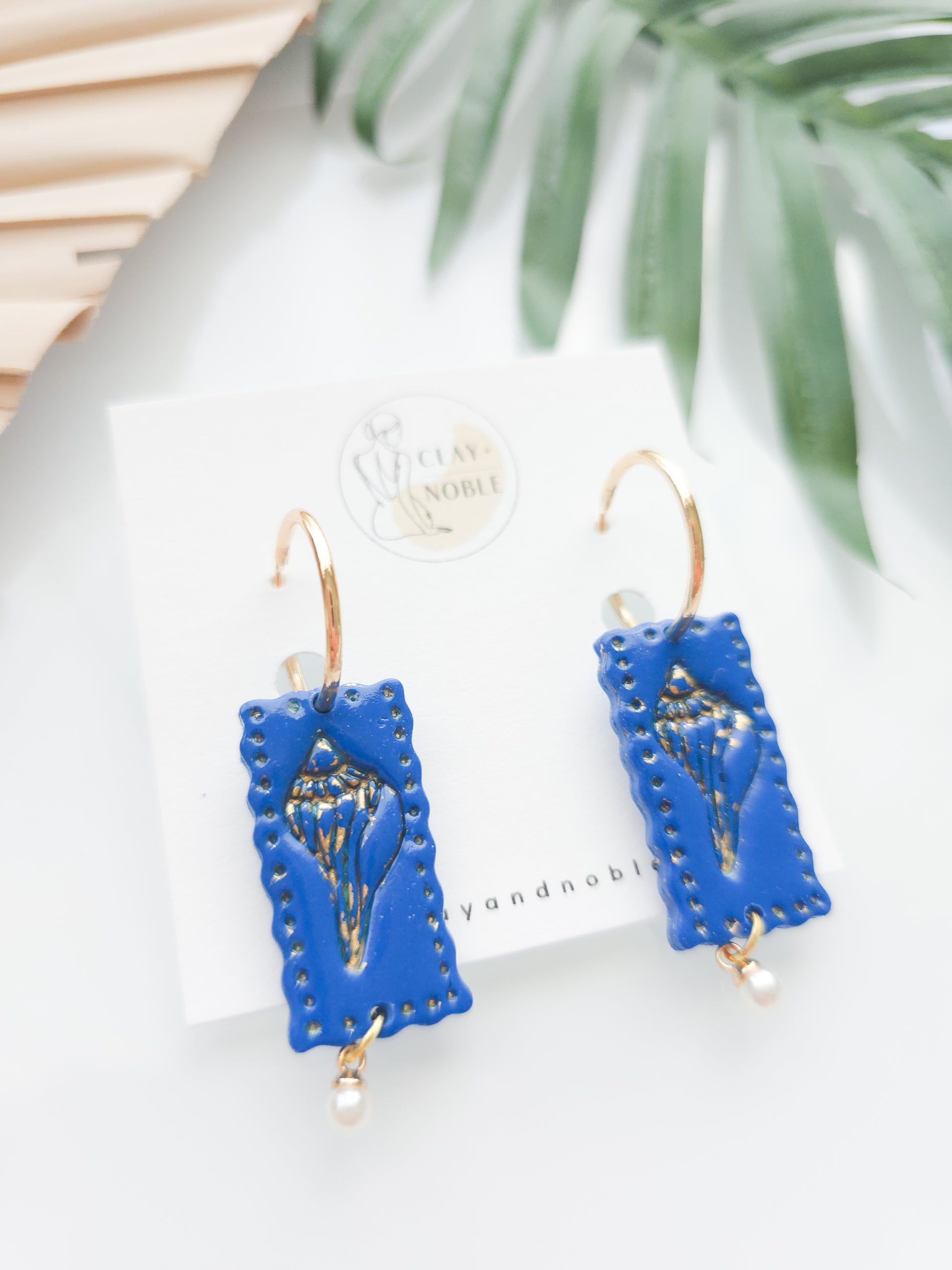 Coastal breeze dangles (in cobalt)