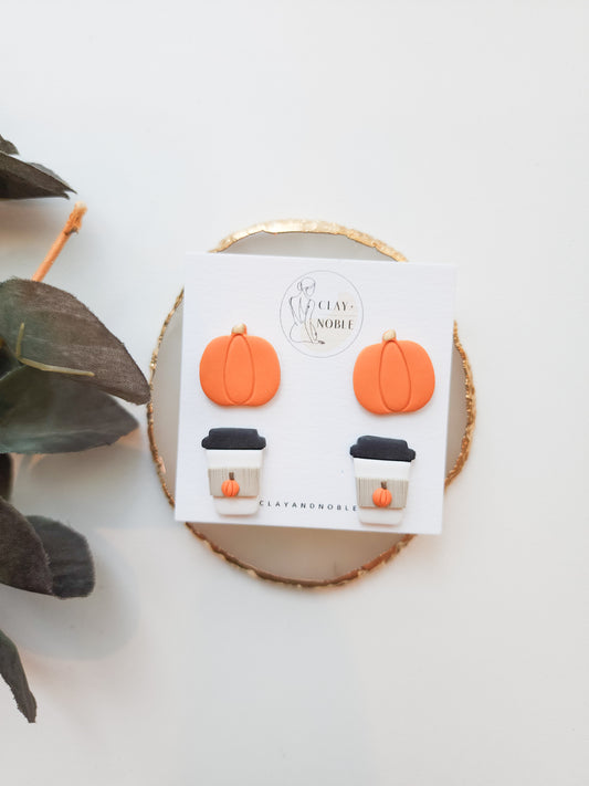 Pumpkin spice stud set