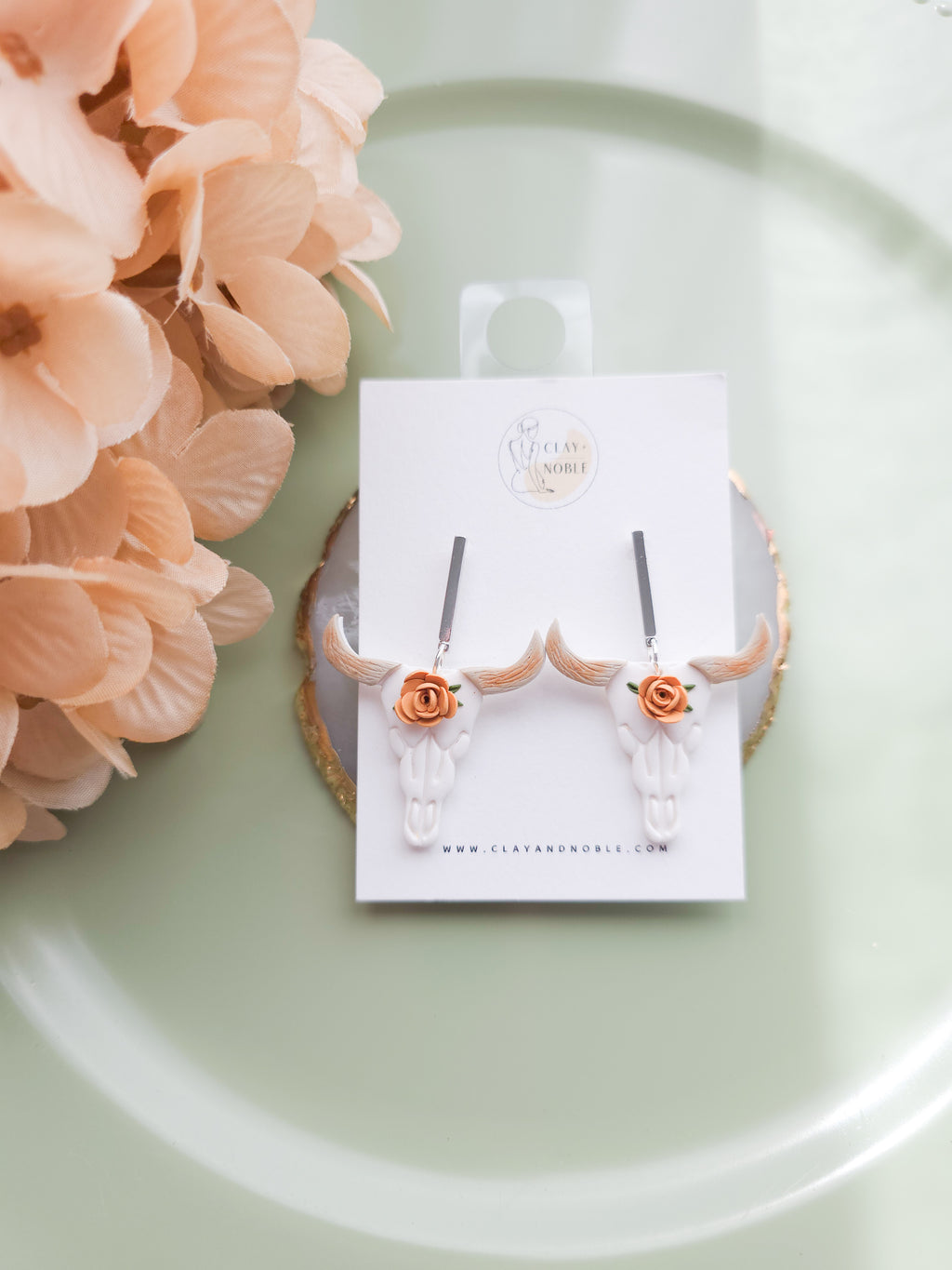Bull skull dangle