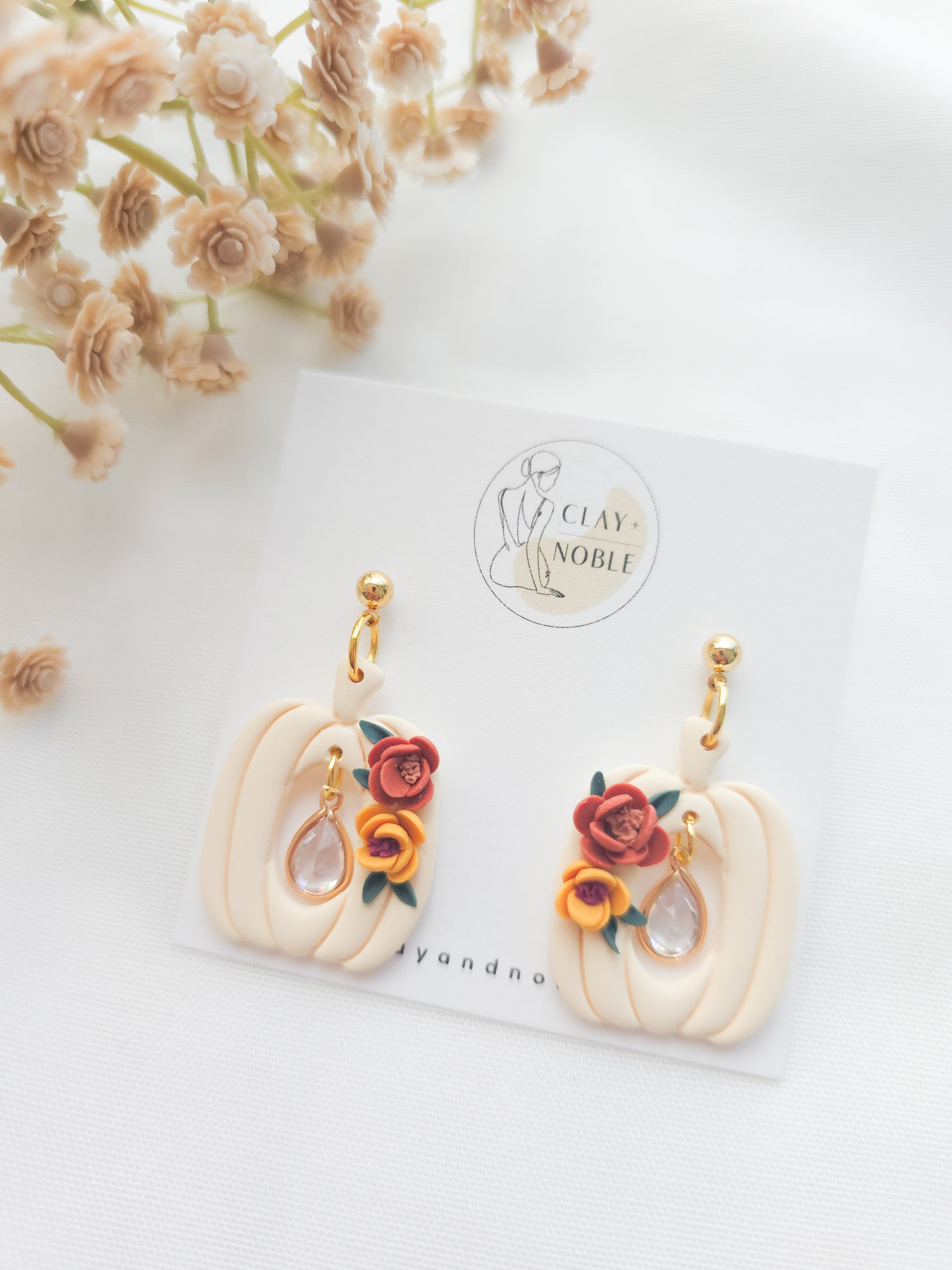 Elegant Pumpkin Harvest Dangles