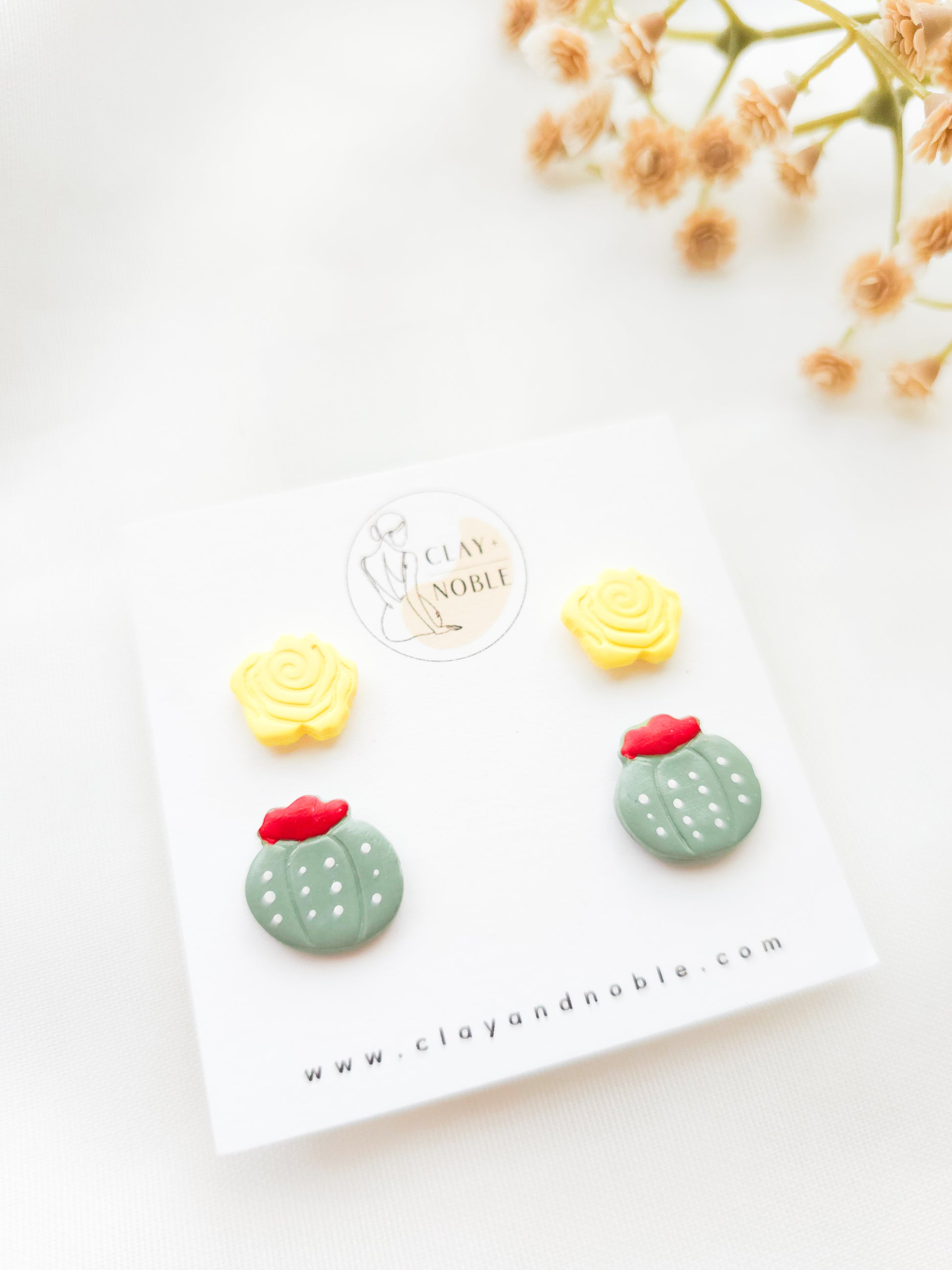 Yellow Rose y Nopalito stud set