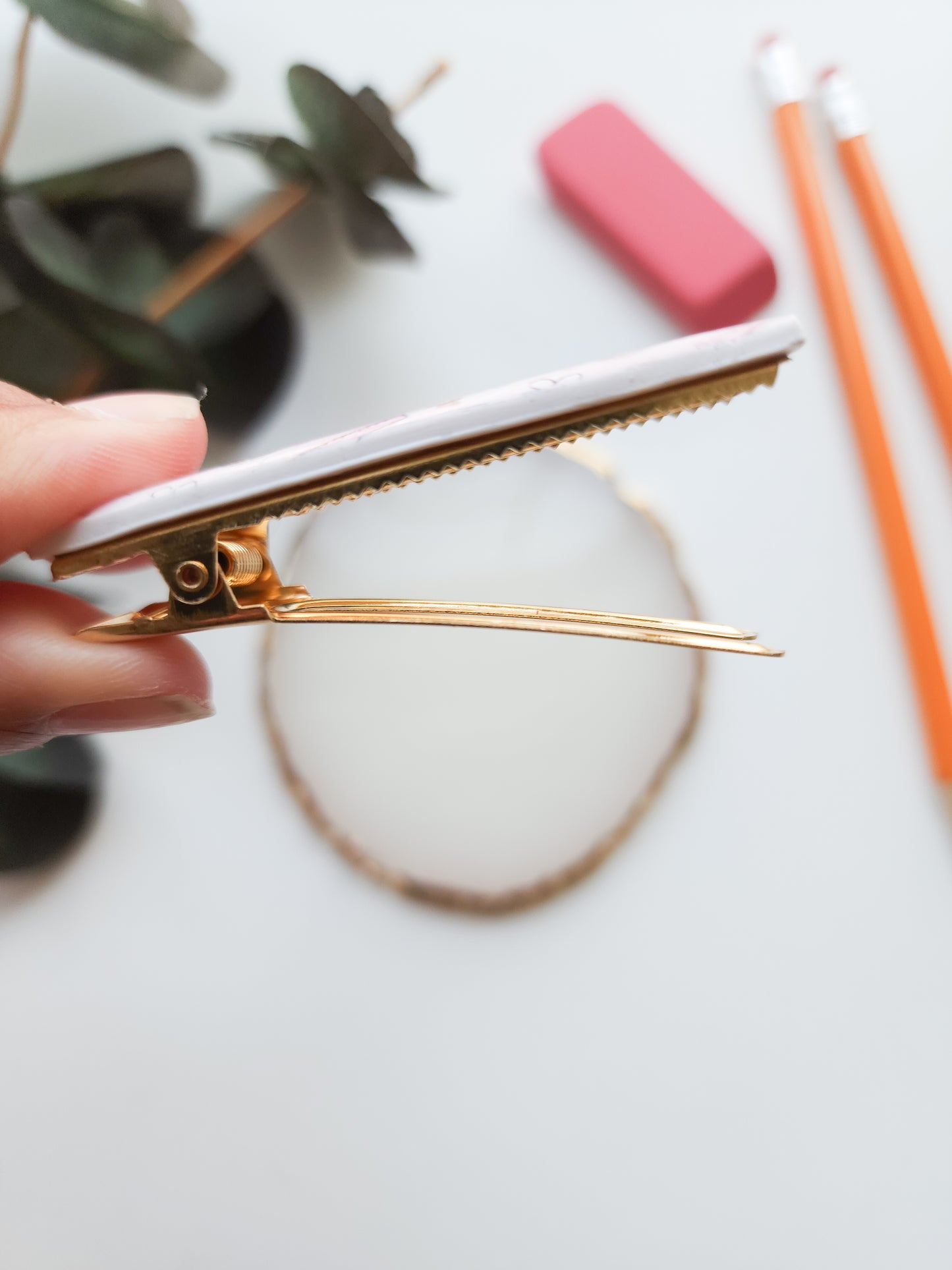 School is groovy hair clip