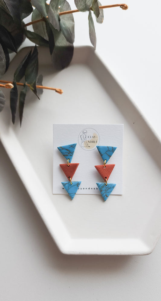 Turquoise triangle dangles