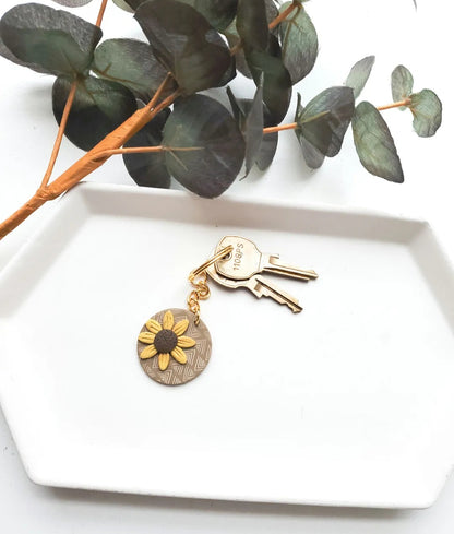 Sunflower keychain