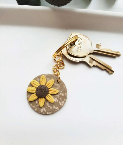 Sunflower keychain